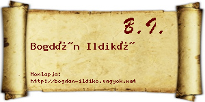 Bogdán Ildikó névjegykártya