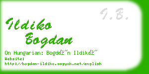 ildiko bogdan business card